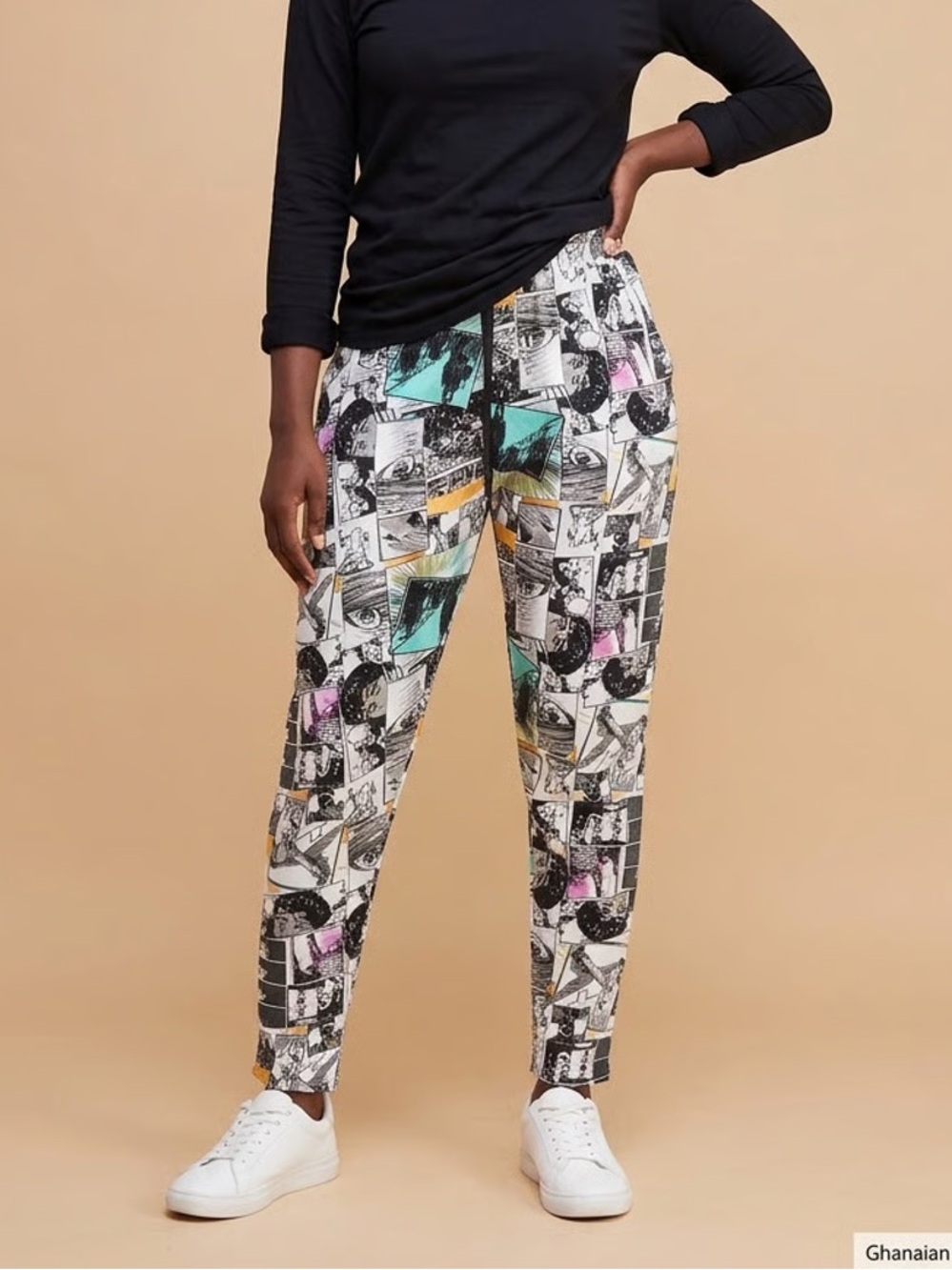 SEVEN SOULS | Comic Strip Print Jogger Pants Sz S